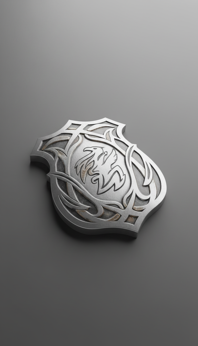 Polished Pewter Emblem Plaque