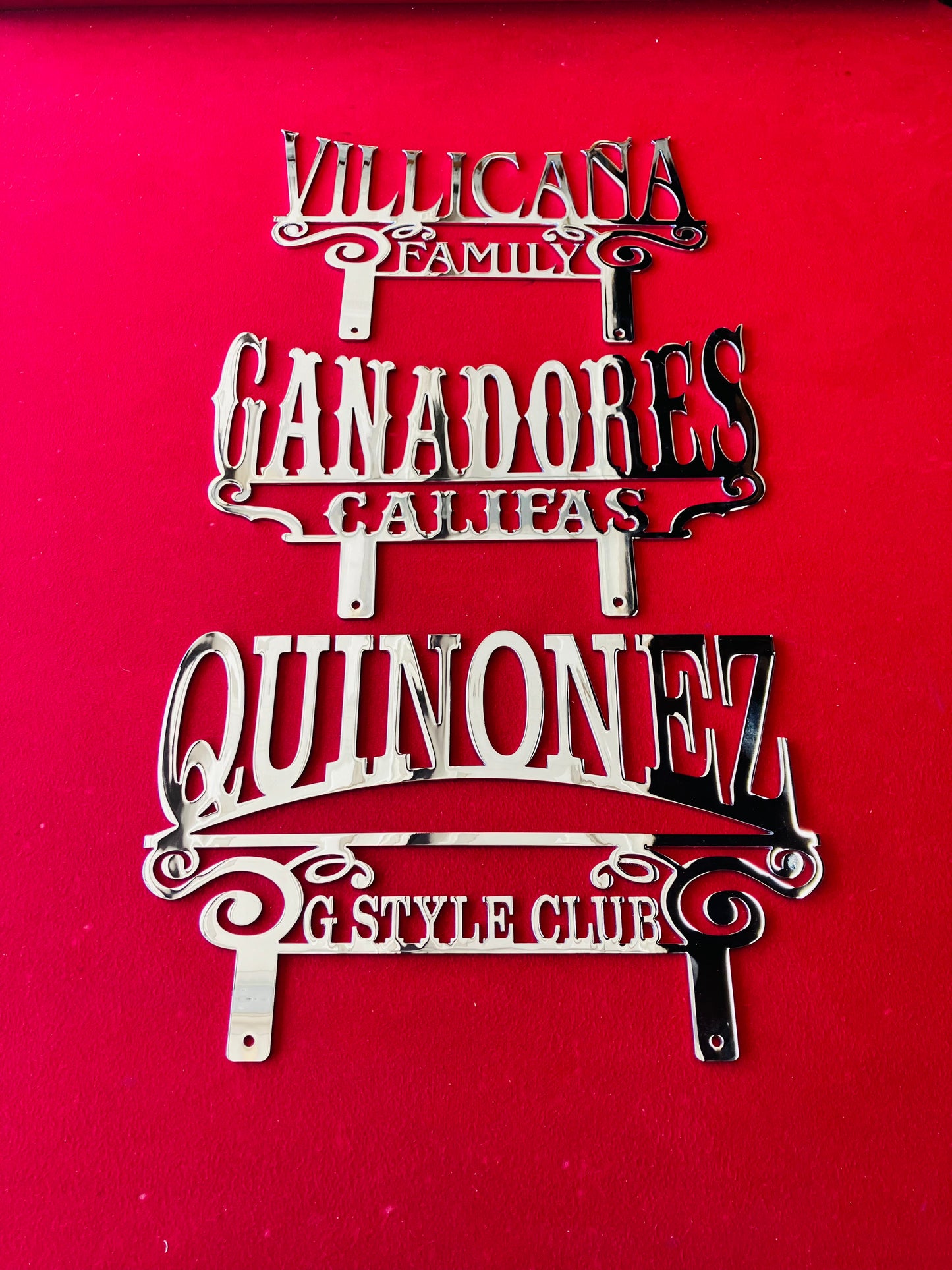 10 Ga Chrome Plated Car Plaque