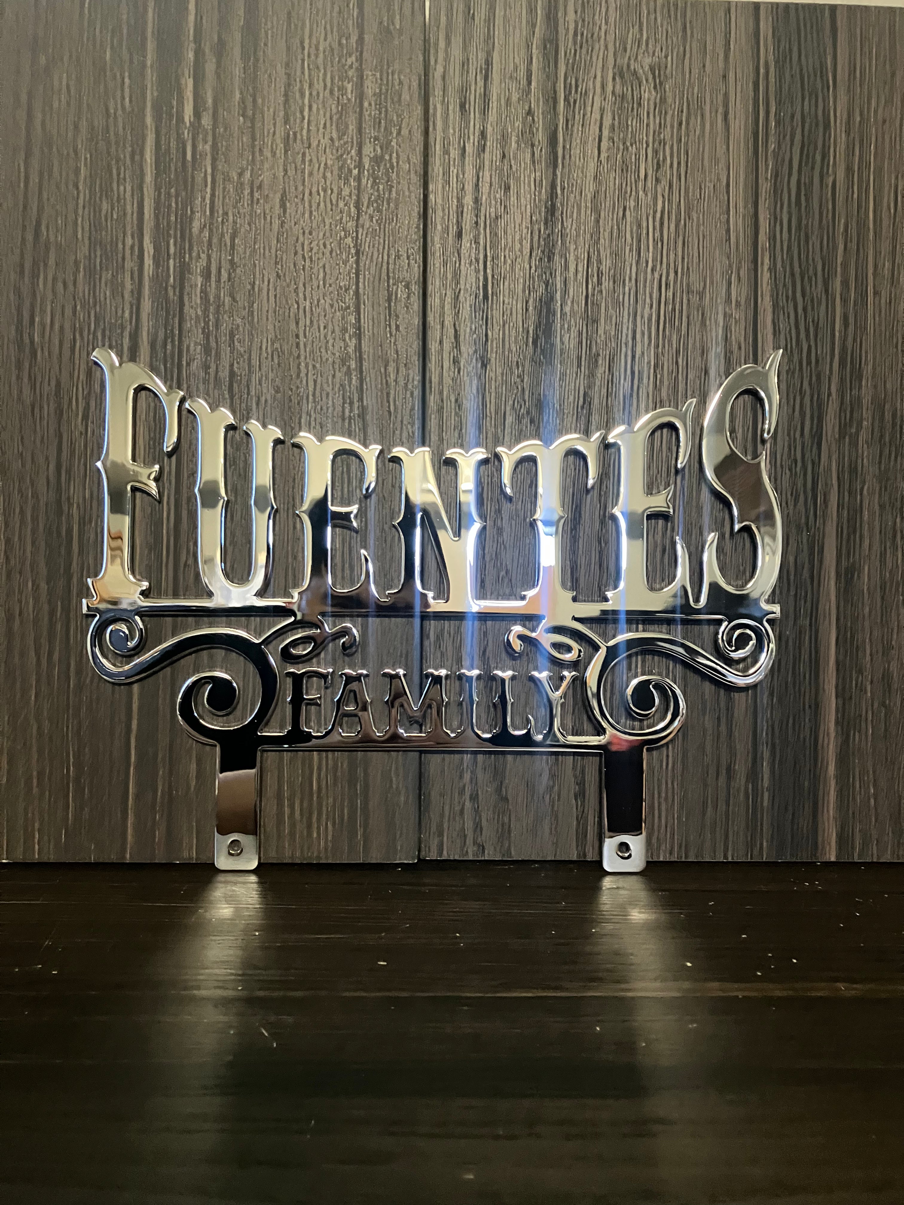 10 Ga - 11" x 19" Chrome Car Plaque