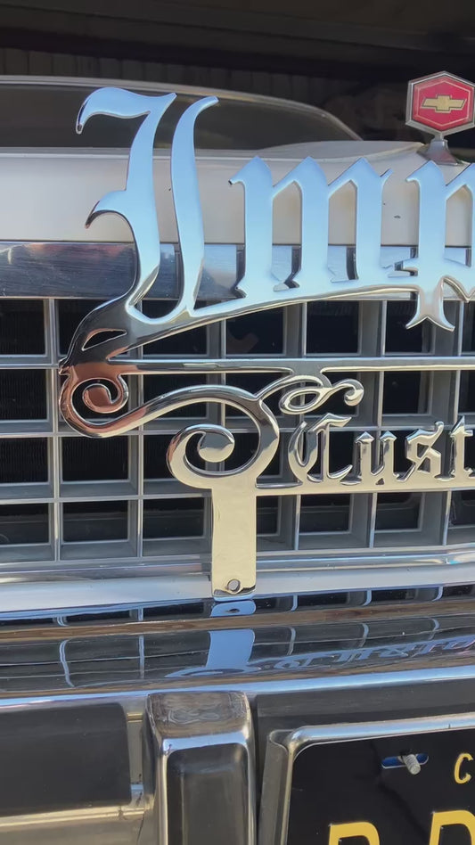 3/16" Chrome Plated Car Plaque