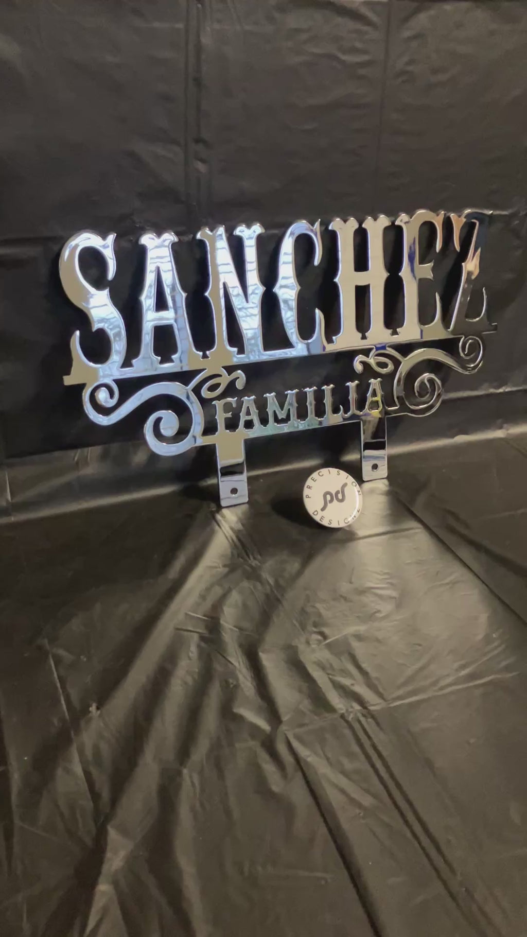 3/16" - 9" x 16" Chrome Car Plaque